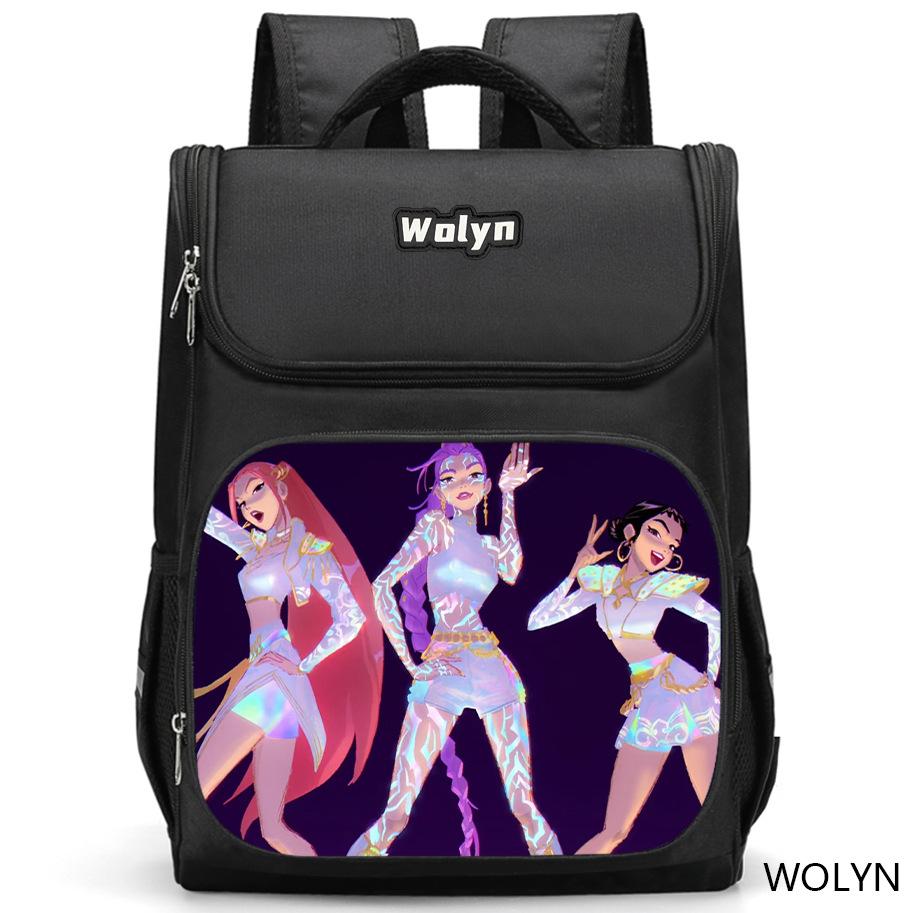Kpop Demon Hunter Girl Group Trendy Children's Backpack HD Print Large Capacity Waterproof Student Backpack Laptop Bag