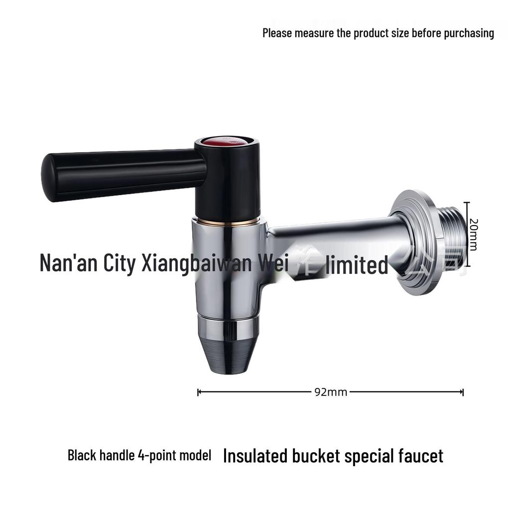 High-Temperature Electric Water Heater Faucet for Insulated Soy Milk/Milk Tea Bucket (3/8", 1/2", 3/4" Copper)