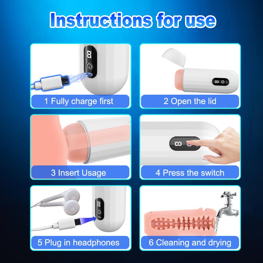 Automatic Male Masturbators Sucking Blowjob Machine Masturbation Cup Penis Stimulation Pocket Pussy Adult Sex Toys for Men