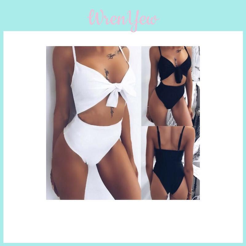 Elegant Women One Piece Bandage Bikini Push Up Monokini Swimsuit Bathing Suit Swimwear For Stylish Beach Days