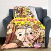 1pc Curious George Blanket, Gift, for Men and Women, Soft Blanket, Good for Sofa Bed Couch Travel, Lightweight Flannel Blanket