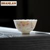 50ml Hand-painted Flowers Butterfly Teacup Antique Tea Bowl Cup For Tea Tea-tasting Meditation Cup Jianzhan Master Cups Teaware