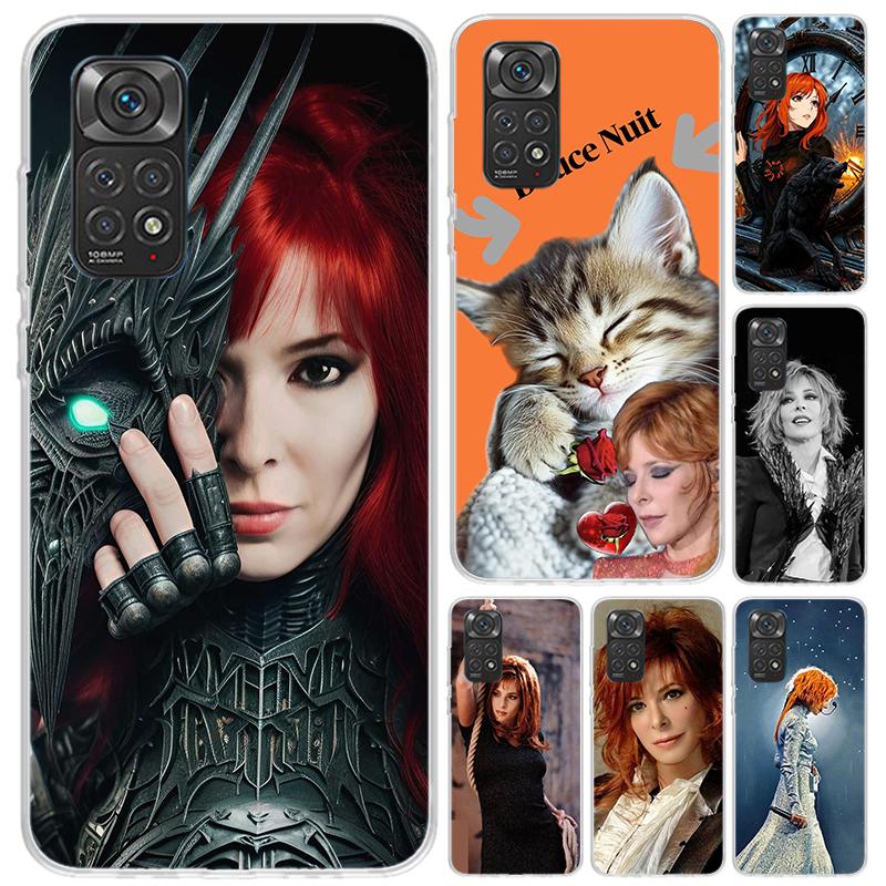 Mylene Farmer Phone Case for Xiaomi Redmi Note 15 14 14S 13 12S 12 Pro 11S 11 Plus 11T 11E 10S Soft Funda Print Shell Redmi Note