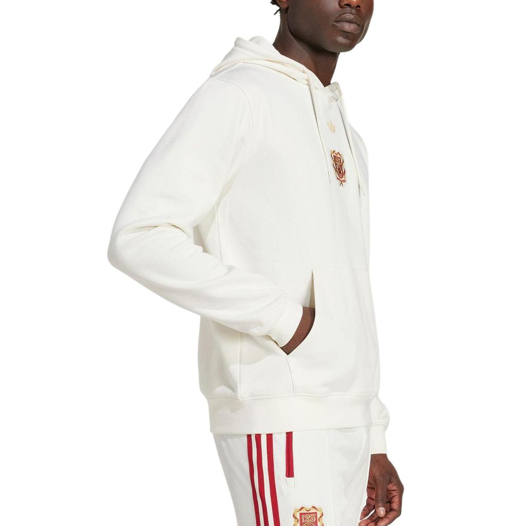 adidas Felpa con cappuccio anniversario FC Bayern bianco sporco uomo streetwear JF0576