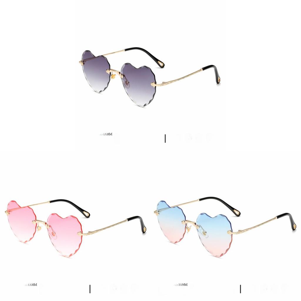 Love Heart Gradient Sunglasses For Women Uv400 Sun Protection Fashion Accessory