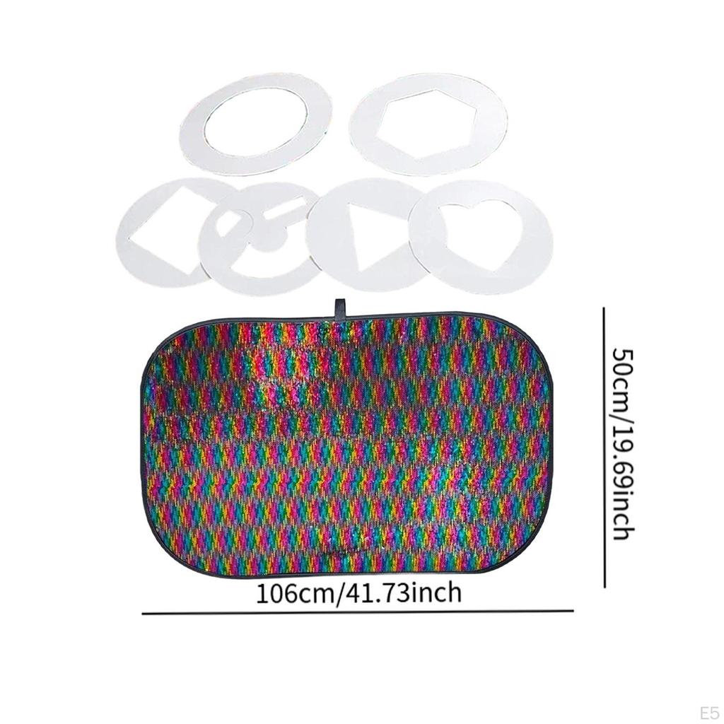 Dual-Sided Sequin Wall with Shape Templates for Children