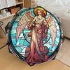 Beautiful Angel Pattern Folding Umbrella Fashion Auto-Open 8 Iron Ribs Plastic Handle Foldable Sunshade Perfect Christmas Gifts