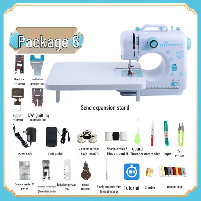 Compact Multifunctional Sewing Machine: Electric Overlock with Foot Pedal for Thick Fabrics and Garments