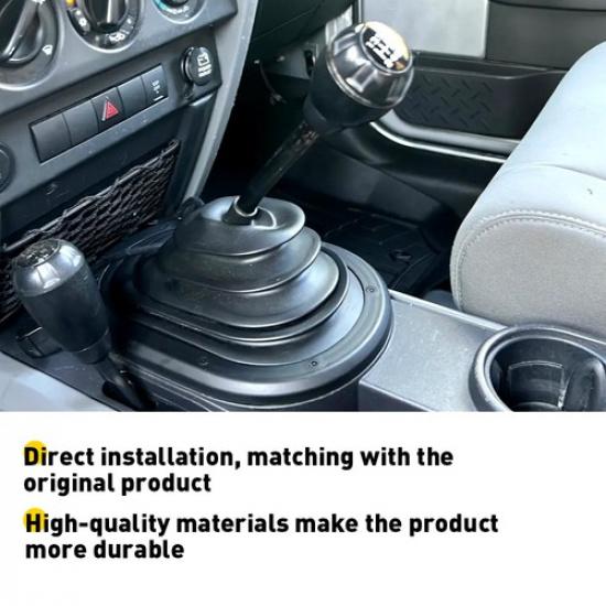 Manual Transmission Gear Shifter Boot Shift Cover For Jeep Wrangler JK 2007-2010