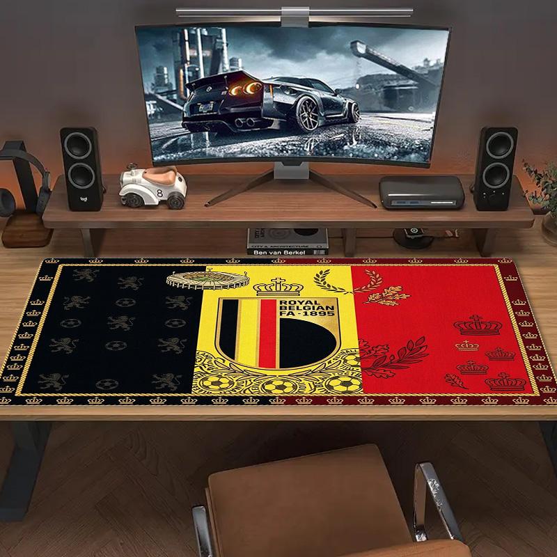 Belgium Color Mouse Pad Large Gaming Table Cushion Non-slip Laptop Tablet Big Mousepad XXL Mat Mini PC Playmat With Lock edge