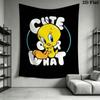 Looney Tunes Bugs Bunny Friends Tapestry Tapestry Background Cloth Fashion Print Wall Covering Decoration Christmas Gift Work Of Art