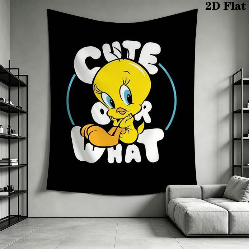 Looney Tunes Bugs Bunny Friends Tapestry Tapestry Background Cloth Fashion Print Wall Covering Decoration Christmas Gift Work Of Art