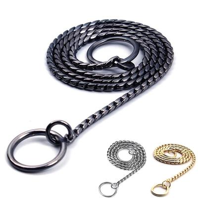 Rennqualität Edelstahl Schlangenkette Metall Hundekette P-Kette Klein Mittel Groß Hund Haustierbedarf Hundehalsband