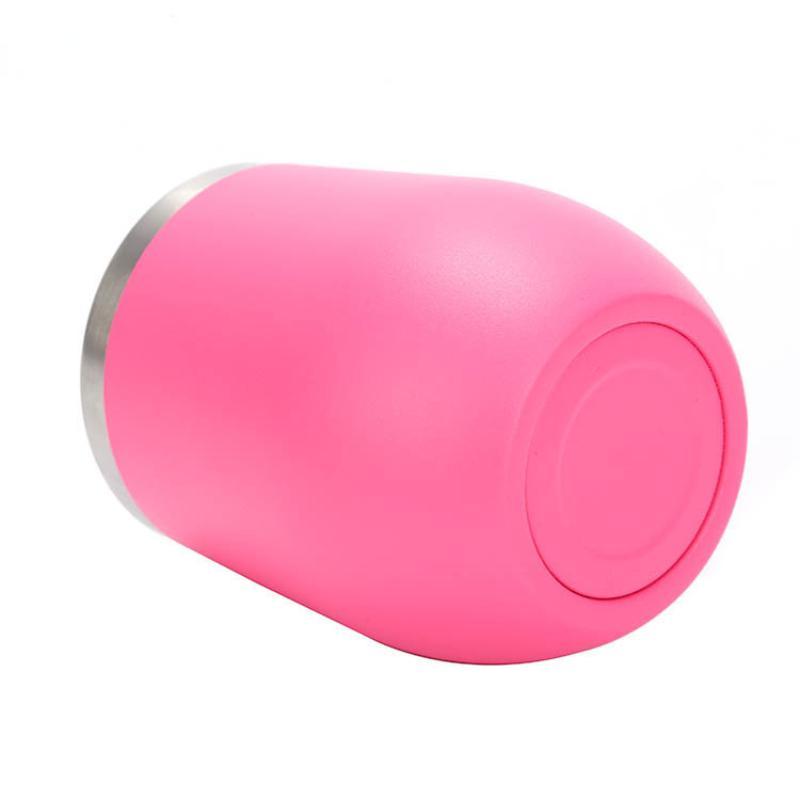 Stainless Steel Eggshell Wine Tumbler 12oz Double Wall Vacuum Insulated Reusable Cup for Birthday Holiday Gifts