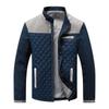 Men Autumn Plus Size Casual Jacket Youth Casual Color-Block Straight-Hem Jacket