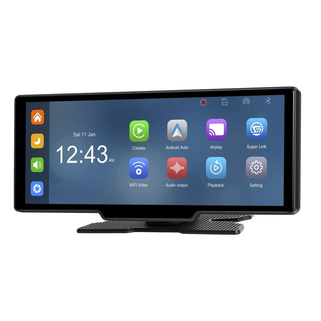 10.26" Portable Bluetooth Car Navigation Carplay Wireless Car Radio AHD Camera