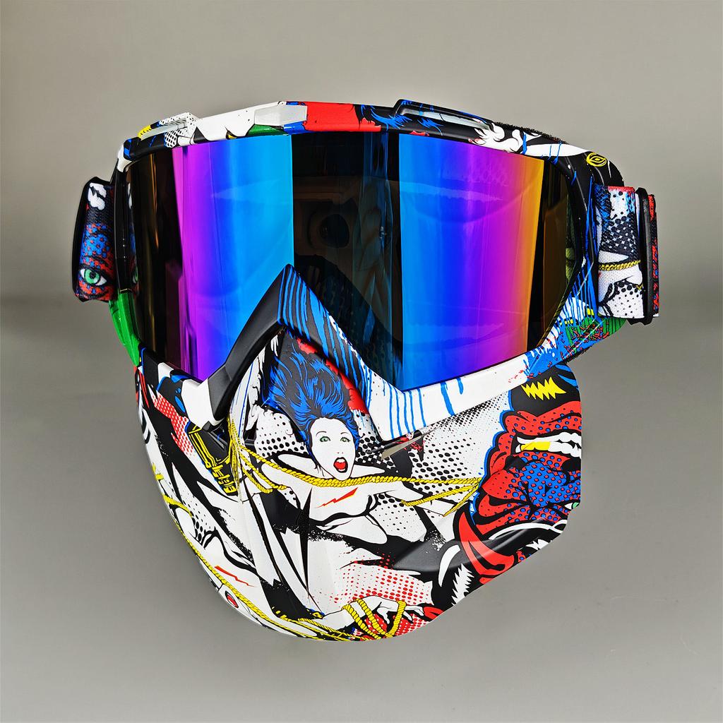 Moto Snow Goggles Mask UV400 Outdoor Riding Men's Windproof Sand Goggles Helmet Mask Mask