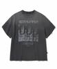 NOT4NERD Triple Sanctuary Bleach Washed Loose Cropped T-Shirts - Charcoal