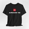 Camiseta Unisex Argon 18 Logo de Bicicleta Negro / Azul Marino Talla USA S-5XL