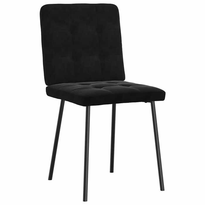 VidaXL Chaises à manger lot de 2 Noir Velours, chaise de dîner, chaise de cuisine, chaise d'appoint, chaise, chaise de 4101063