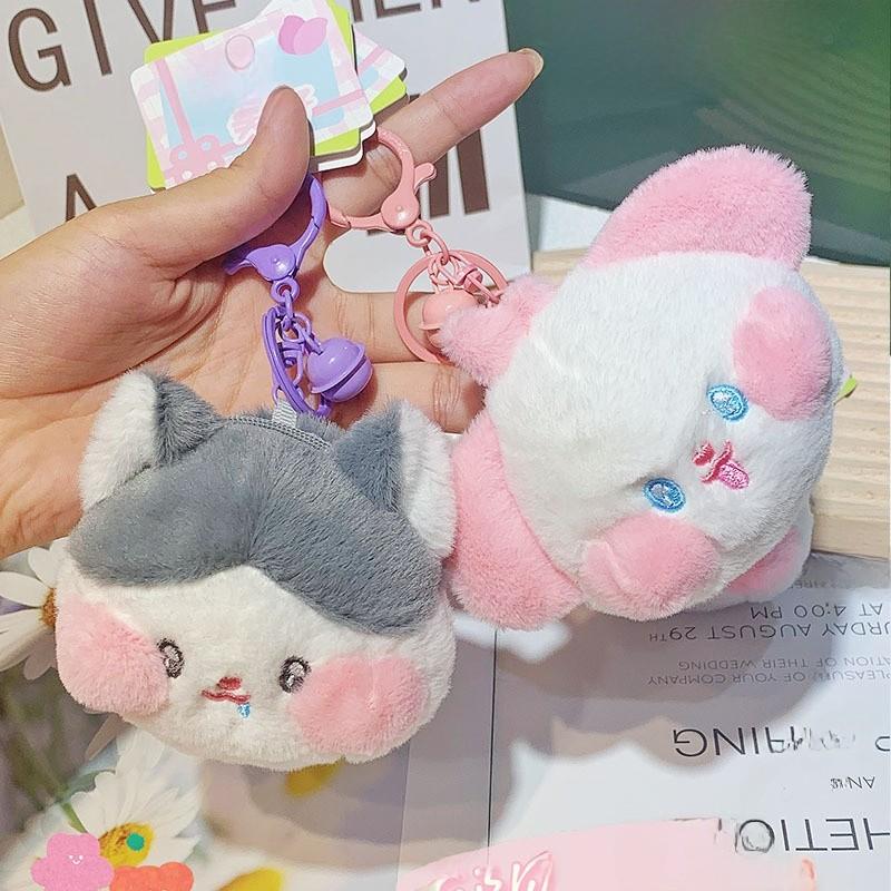 Wallet Plush Puppy Cartoon Animal Purse Backpack Pendant Outdoor Bag Storage