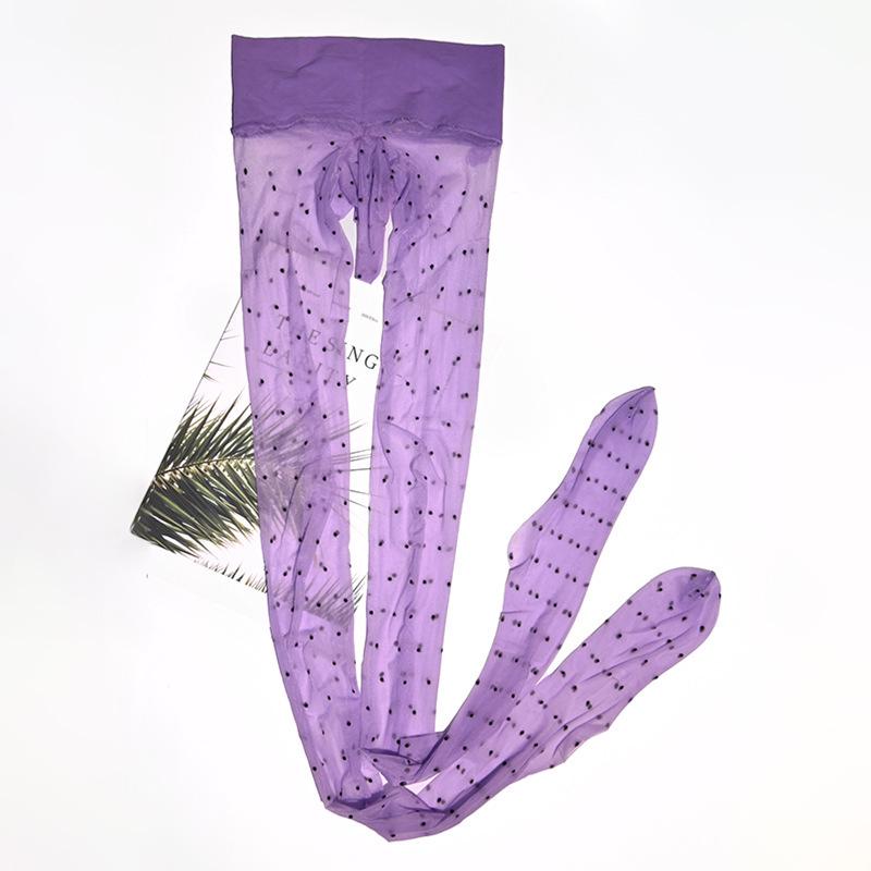 Men's Silky Shiny Ultra-Thin Pantyhose - Seamless Pearlescent Polka Dot Stockings with 360° Glitter