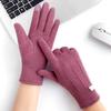 Warm Gloves for Women, Autumn and Winter Cycling Velvet Thickened Windproof Touch Screen Gloves, Winter Cycling Cold-proof Gloves