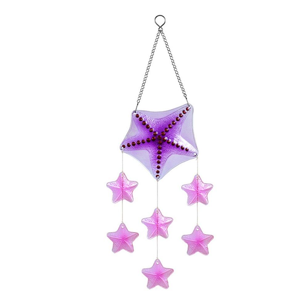 

Novelty Sun Catcher Colorful Hanging Pendant Garden Decor Wind Chime Balcony фиолетовый