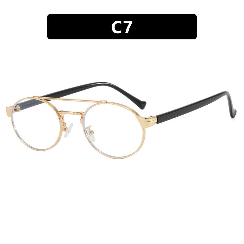 Double beam oval small frame sunglasses new sunglasses personalized sunglasses sunshade versatile anti-ultraviolet women