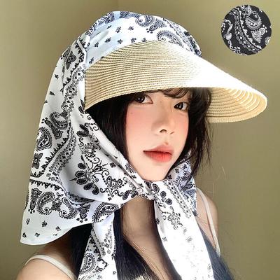 Bandana à protection UV Filian Casquette de soleil en paille