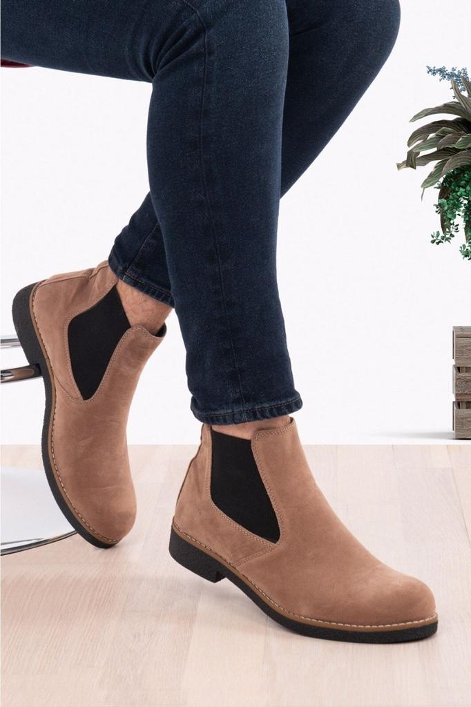 Men's Fashion Faux Leather Thin Heeled Boots Bootie Chelsea Winter Boots Shoes