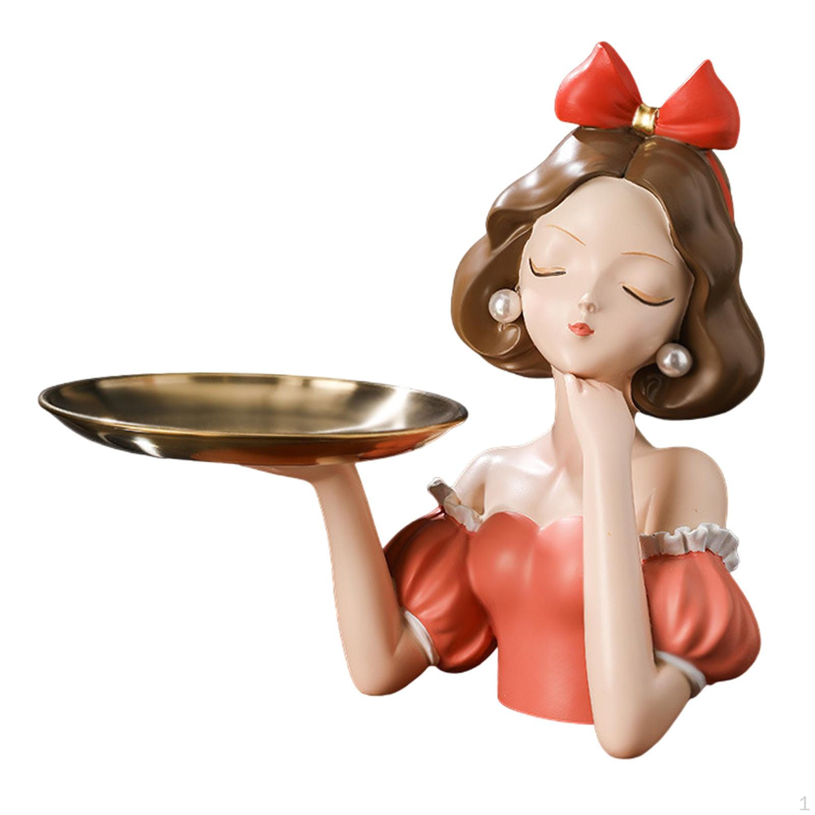 

Фигурка принцессы, подставка для ключей, контейнер для хранения сладостей, современное искусство, стильные мелочи оранжевый