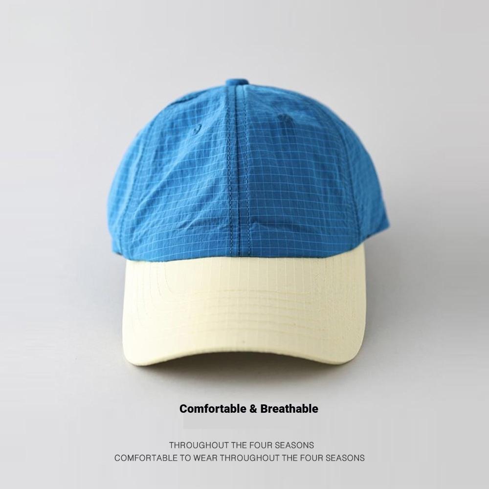 Lightweight Ripstop Baseball Cap Men Women Two-Tone Packable Outdoor Hiking Hat Quick Dry Sun Protection Sports Cap