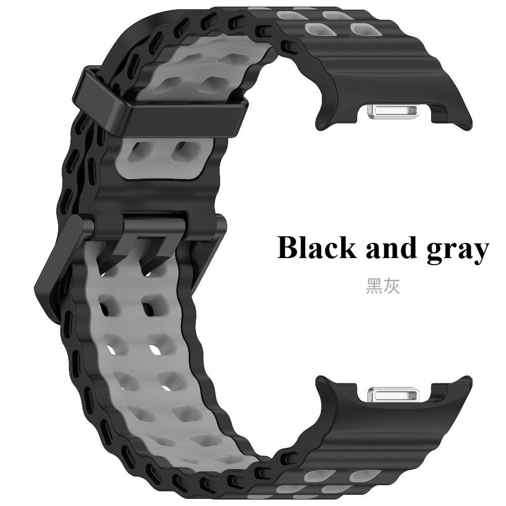 Marineband Für Samsung Galaxy Watch 8 Classic Zubehör Zweifarbige Sport Silikon Armband Galaxy Watch 8 40MM 44mm Armbänder