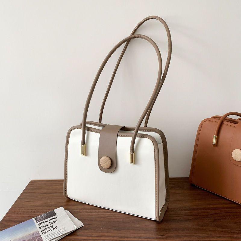 Veske Kvinne Nisje Designpakke Mote Enkel skulder Armhule Veske Tekstur Liten firkantet veske