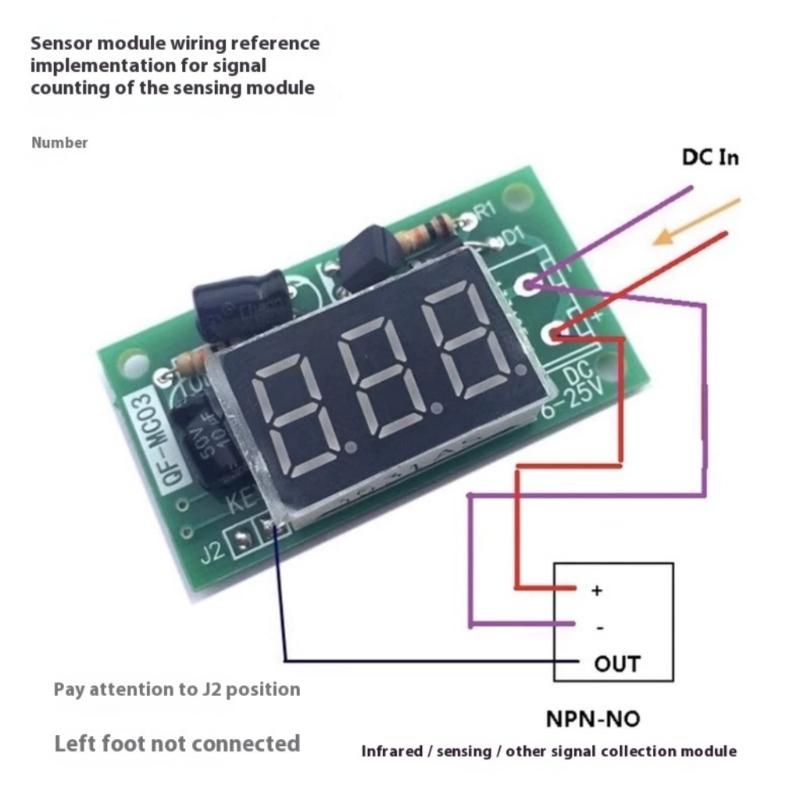 Kompaktes Speichererhaltungs-Digitalzählermodul 3-stellige LED-Anzeige Geringer Stromverbrauch