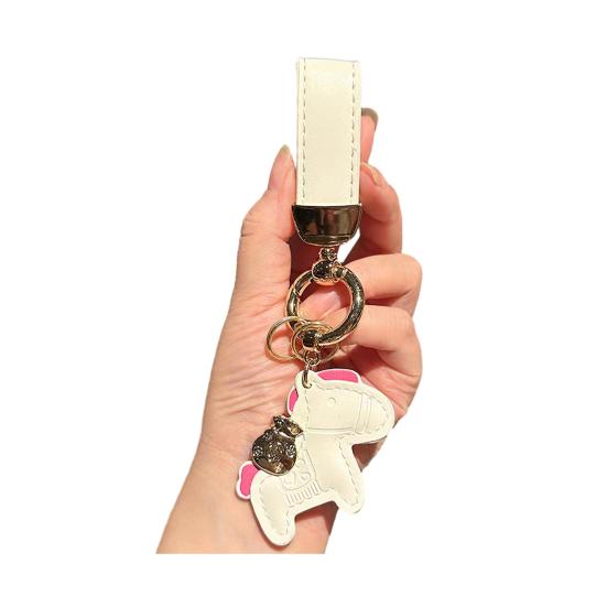 

Брелок для ключей автомобиля Шарм Год Лошади Декоративный брелок Рюкзаки Сумки Сотовые телефоны Кошельки Аксессуар белый