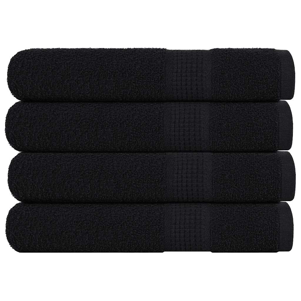 Sauna Towels FROGN 4 pcs Black 80 x 200 cm 360 g m²