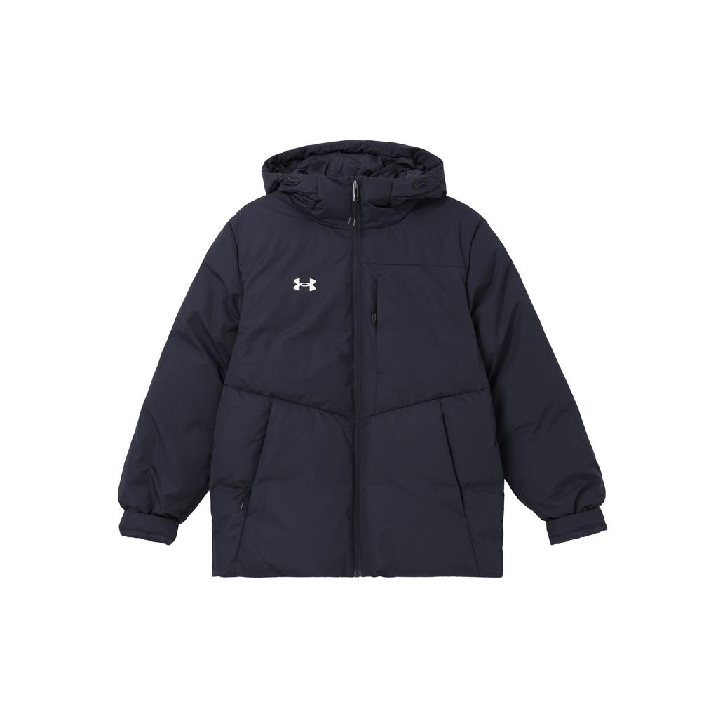 Under Armour Solid Color Casual Hooded Long Sleeve Down Jacket Unisex Jackets Navy-Blue 23600801-409