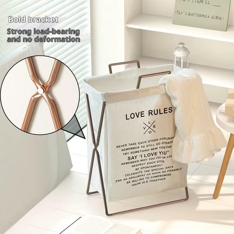 1Pc Large Capacity Dirty Clothes Basket Folding Storage Laundry Storage Box With Handle Foldable Storage Bag