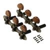 Yibuy 2-Piece Tuning Pegs for Classical Guitar, Guitar Tuner Machine Heads, Left & Right, Wood Handle, Green Patina & Wood Color