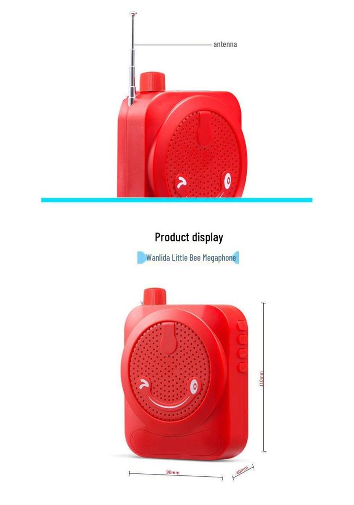Mini Wireless Little Bee Megaphone: Portable High-Power Speaker for Teachers & Tour Guides