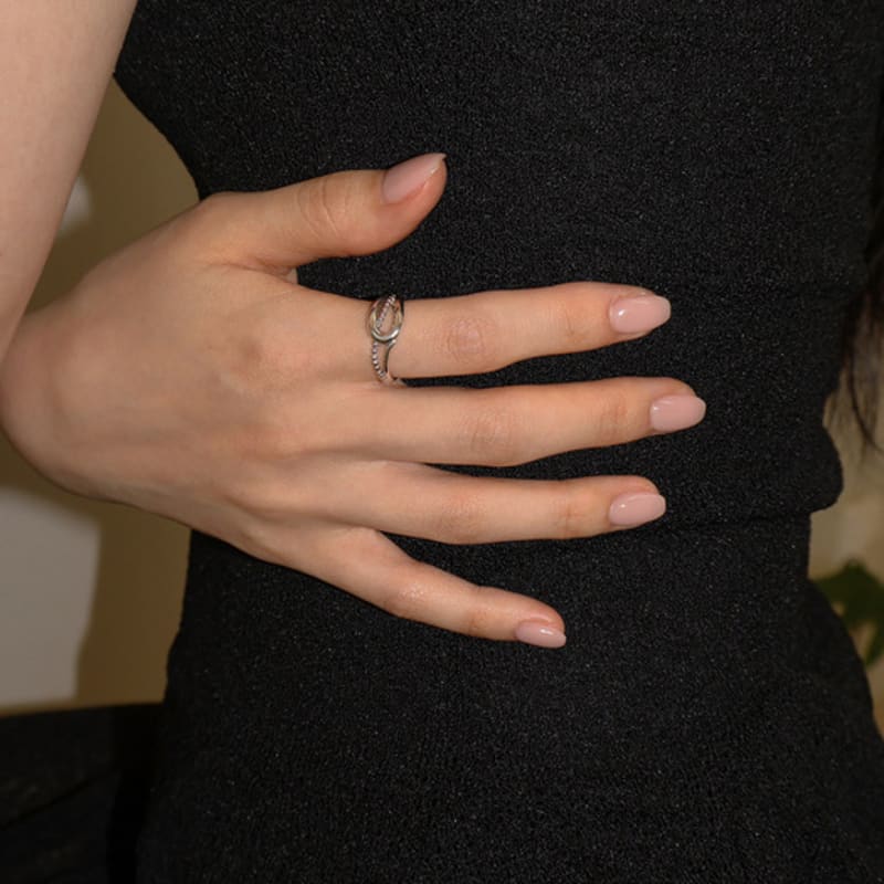 Monde Ligne Shining wave ring