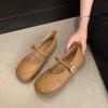 Autumn new fashion light mouth outer wear flat-soled single shoes soft-soled fairy with skirt casual Mary Jane shoes girl