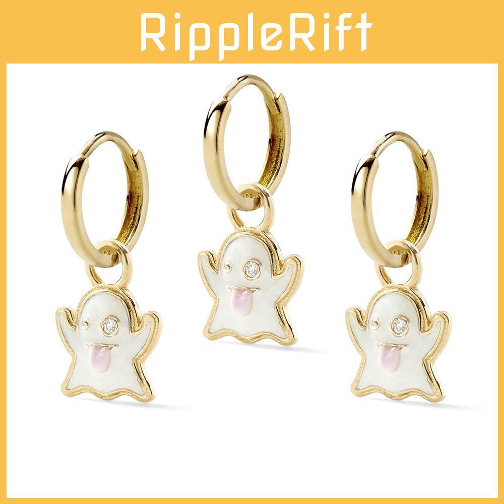 Fashionable Alloy Ghost Earrings Set With White Diamonds Perfect For Gifting