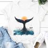Women's Round Neck Casual Printed Short-sleeved T-shirt Top