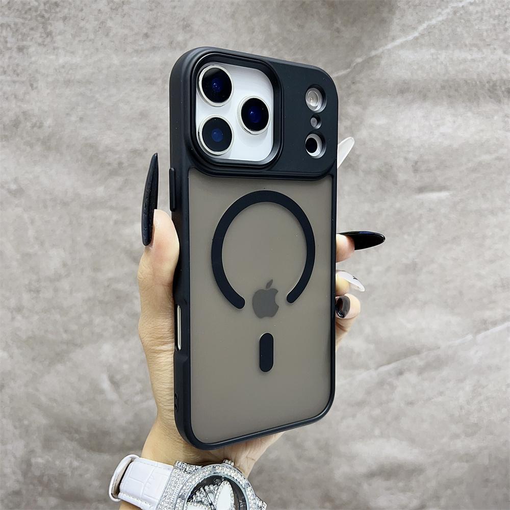 Matt Genomskinligt Frostat Stötsäkert Magnetiskt Telefonfodral För iPhone 17 Air 16 15 14 13 12 17 Pro Max Magsafe Måste-Ha Fodral