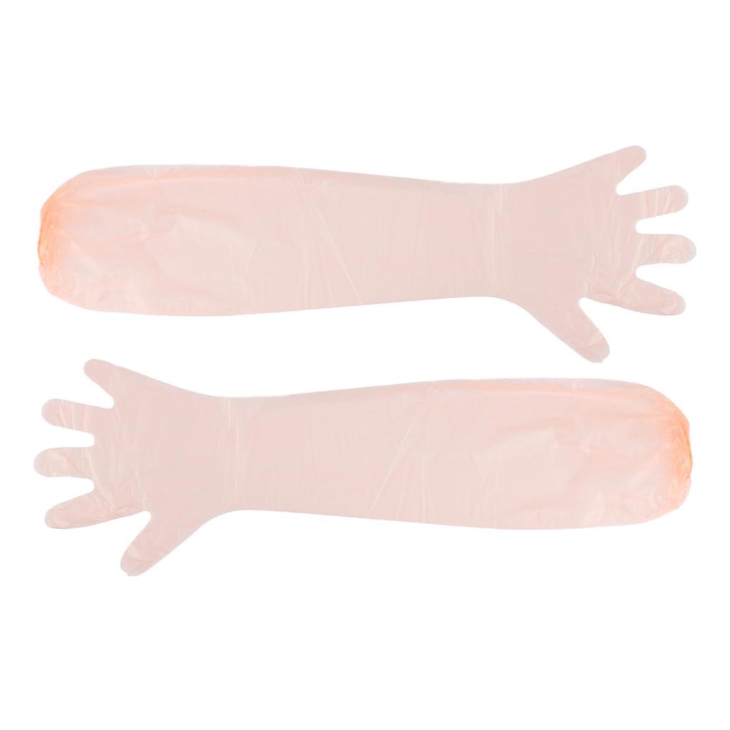 50PCS Einweghandschuhe für Tiere, 90cm, Einweghandschuhe für künstliche Befruchtung mit Gummiband