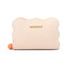 Francfranc Wave Shape Makeup Accessory Case Pouch, Small, Ivory, Pouch,