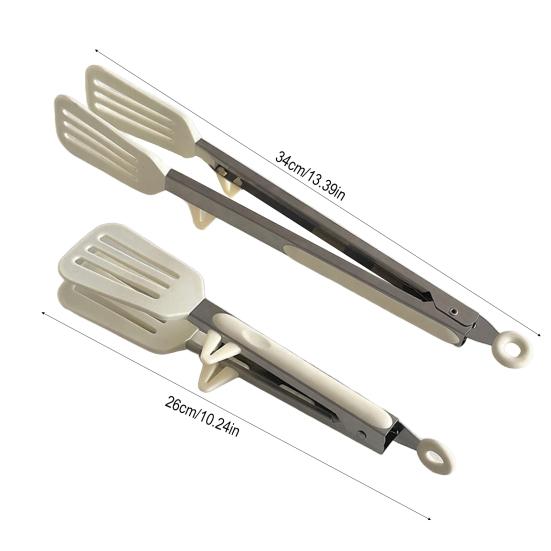 Yousheng 2 Stück Silikon Grillzange 304 Edelstahl Topfschutz Anti-Rutsch-Design Lebensmittelqualität Lebensmittelklemme Kochwerkzeug